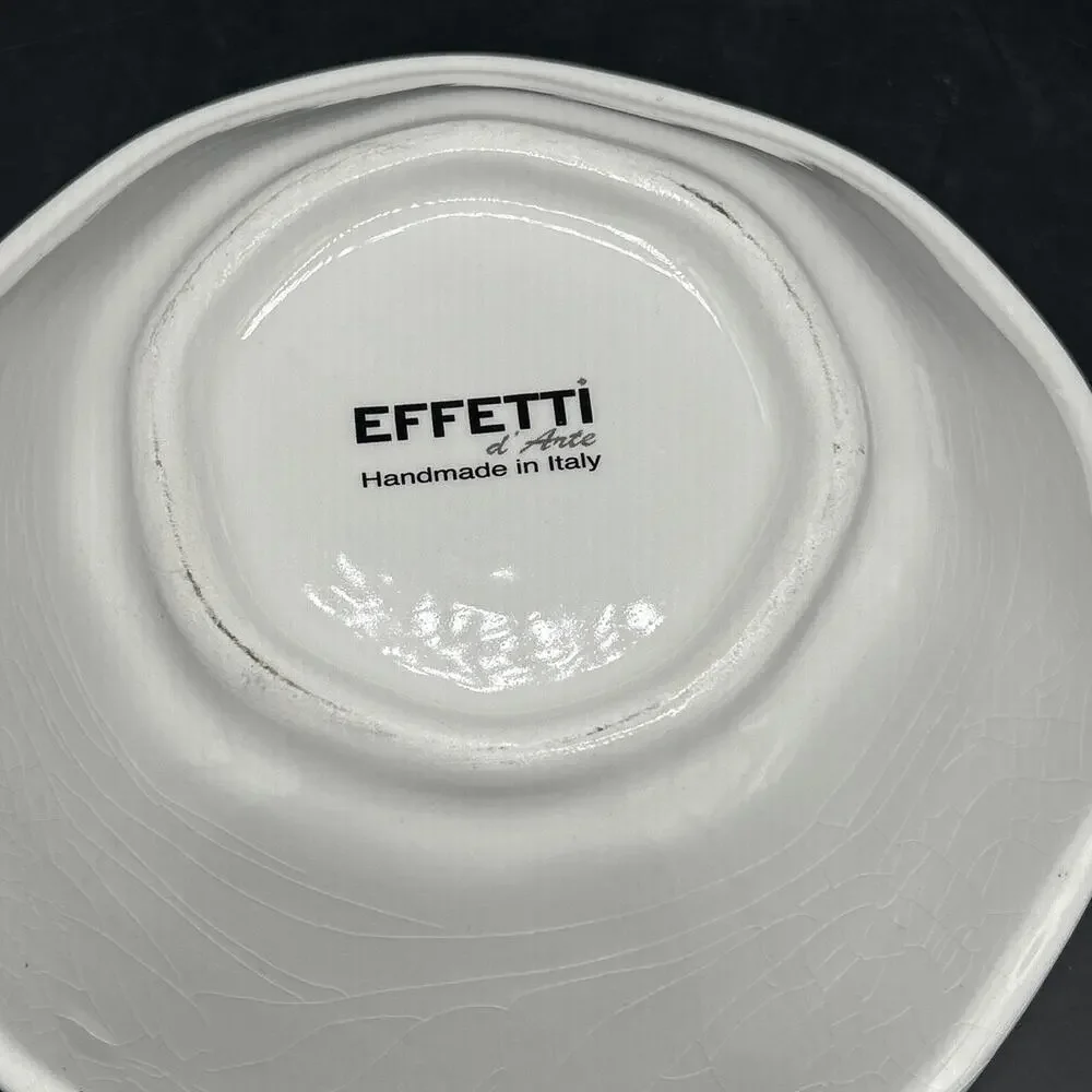 Effetti ď Arte Decorative Painted Bowl 8.5 in Handmade In Italy - With Crazing
